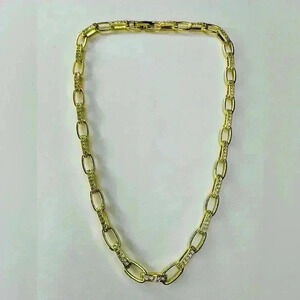 Diamond ( Simulated) 18KG Link Necklace